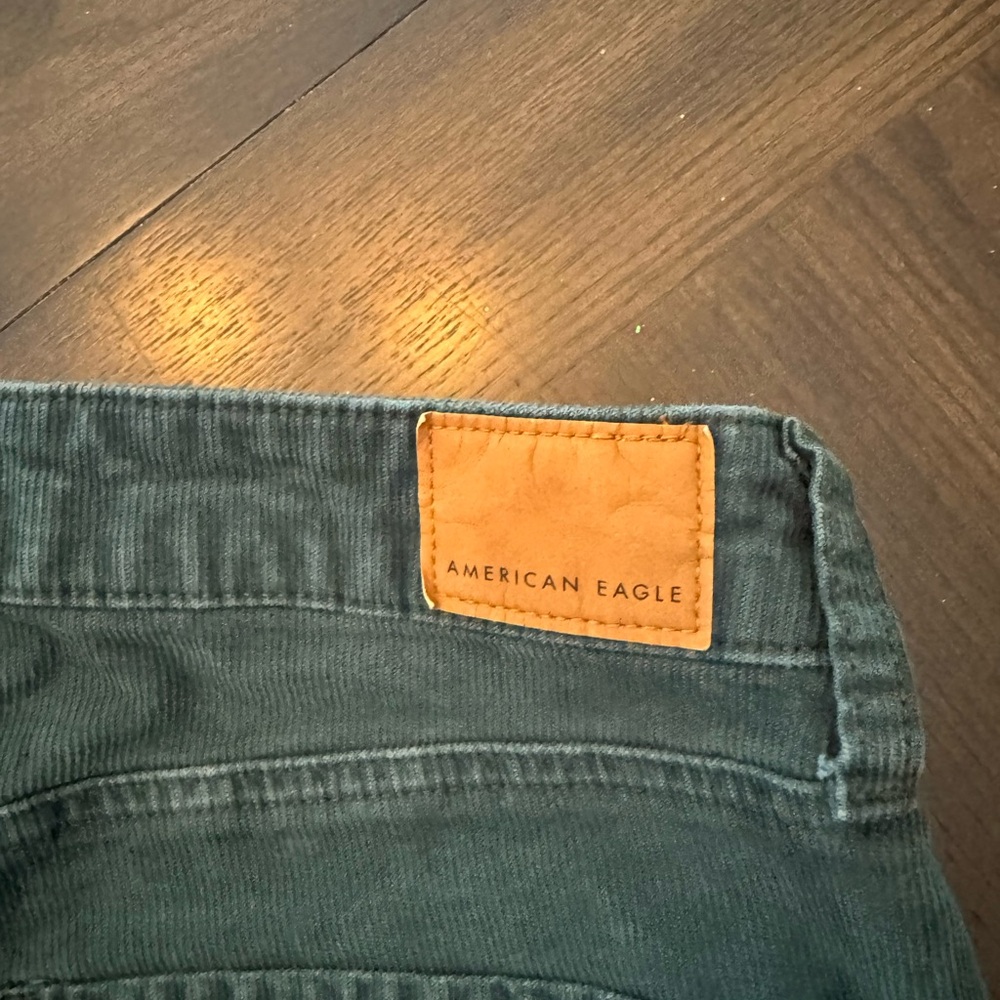 American Eagle Outfitters Olive Flare Pants - Picture 8 of 9